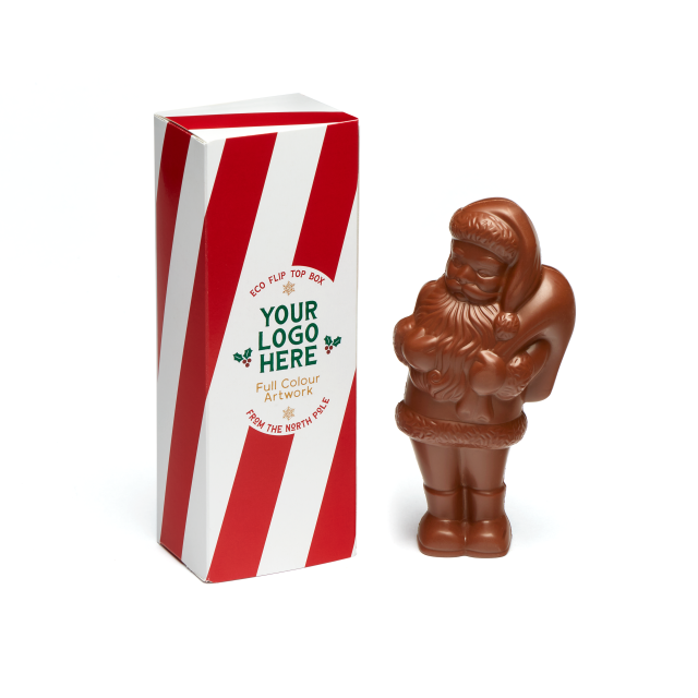 Winter Collection – Eco Flip Top Box – Milk Chocolate³ – Chocolate Santa